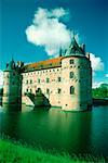 Castle at the waterfront, Egeskov Castle, Funen County, Denmark