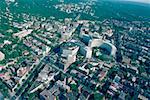 Aerial view of Washington, DC apartments