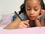 Girl Writing in Diary