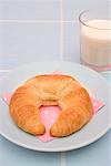 Croissant and Glass of Milk