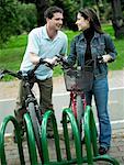 Mid adult couple looking at each other and smiling