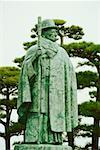 Nahaufnahme einer Statue, Kokichi Mikimoto, Mikimoto Pearl Island, Toba, Präfektur Mie, Japan