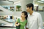 Couple in shopping mall