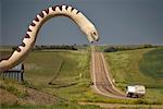 Mo le plésiosaure Ponteix, près de Ponteix, Saskatchewan, Canada