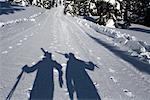 Skier's Shadows, Whistler, British Columbia, Canada