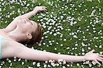 Woman Lying on Grass