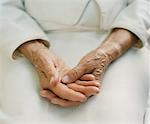 Close-up of Elderly Woman's Hands