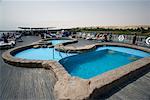 Piscine sur le bateau de croisière, Kom Ombo, Egypte