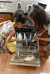 Sisters Loading Dishwasher