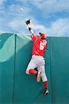Diving catch over the wall