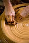 Potter's Hands Making Pot