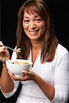 Woman Eating Cereal
