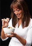 Woman Eating Cereal