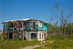 Maison endommagée par l'ouragan Katrina, Port soufre, Louisiane, Etats-Unis