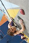 Woman in Climbing Gym