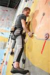 Man in Climbing Gym