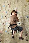 Boy in Climbing Gym