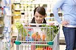 Mother and Daughter in Grocery Store