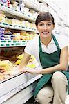 Portrait de commis d'épicerie