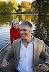 Couple sitting in a boat