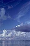 Cumulus clouds over the sea