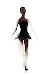 Silhouette of a female ballerina dancing