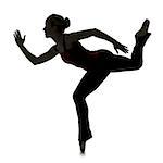 Seite Profil Silhouette der Tänzerin