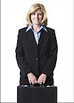 Portrait of a businesswoman holding a briefcase