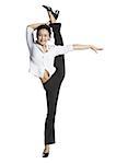 Female contortionist businesswoman