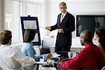 Businessmen and businesswomen in a meeting