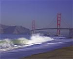 Blick auf die Golden Gate Bridge, San Francisco, Kalifornien, USA