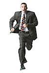 Businessman running