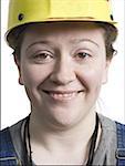 Portrait of a female coal miner smiling