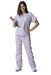 Portrait of a female nurse holding a clipboard