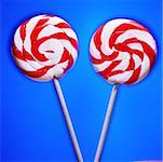 Close-up of two lollipops