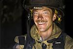 Portrait of a firefighter smiling