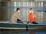 Couple sitting in a boat