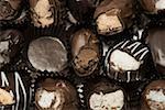 Close-up of a box of half eaten chocolates