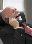 Close-up of a businessman talking on the telephone