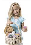 Girl holding Easter basket