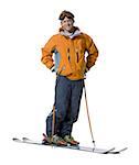 Porträt eines jungen Mannes, Skifahren