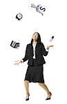 Businesswoman juggling