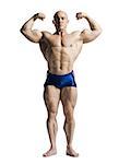 Male bodybuilder posing