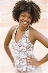 Portrait of a young woman smiling