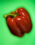 Gros plan d'un poivron rouge