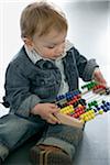 Little Boy Using Abacus