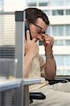 Businessman Using Telephone