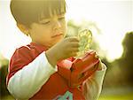 Boy Using View Master