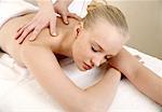 Young woman enjoying a massage