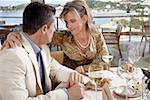 Mature couple dining in a restaurant